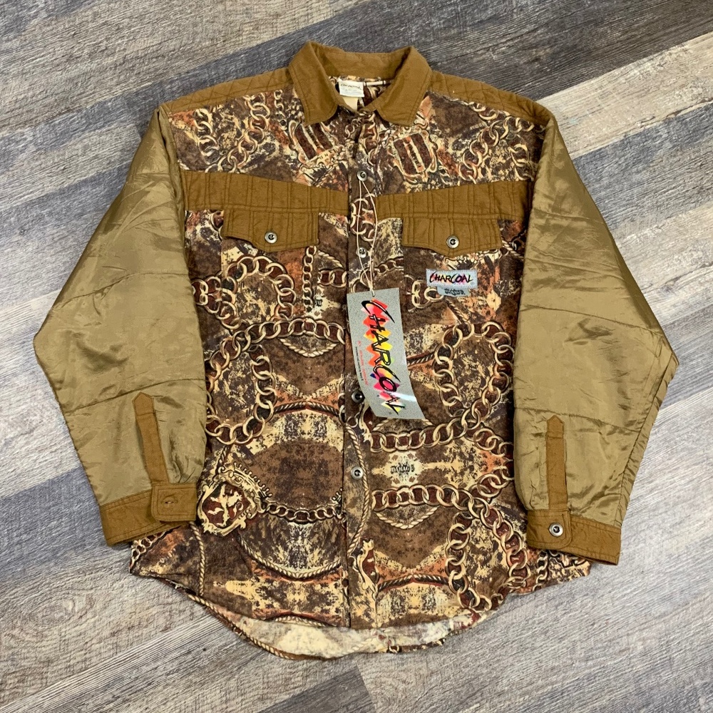 Vintage Charcoal Damage Jacket Size 4 XL 90's DS Camo NWT Full Zip